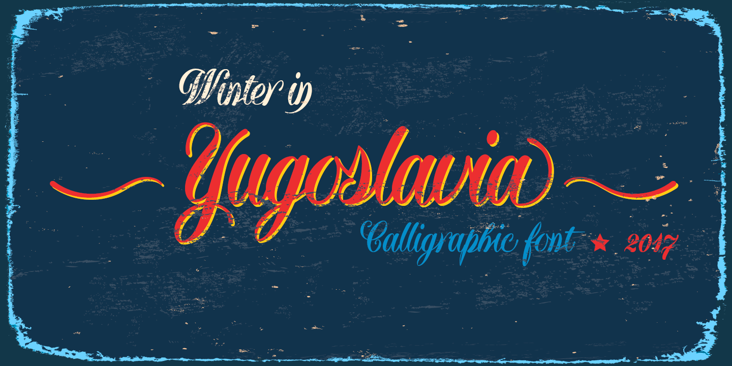 Пример шрифта Yugoslavia #1